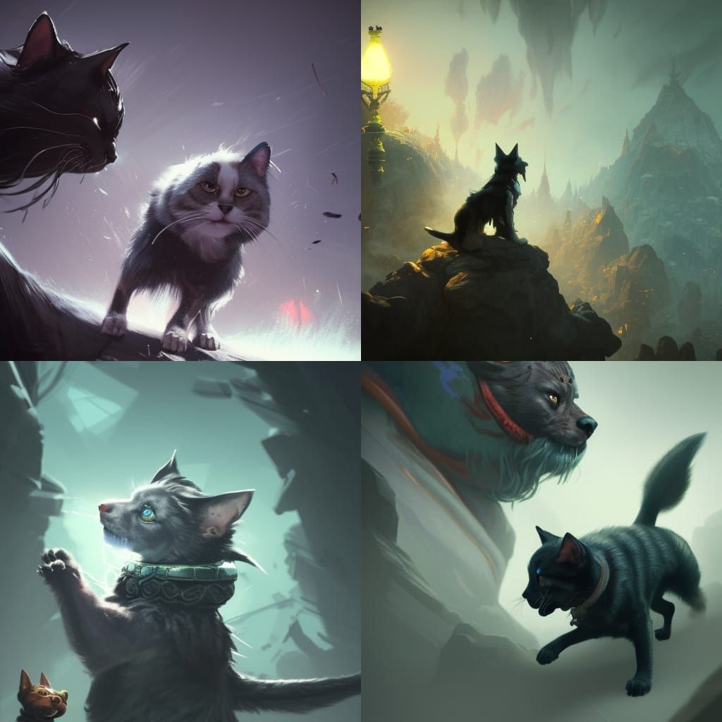 Dog and Cat Ninjas: Dark Fantasy Concept Art