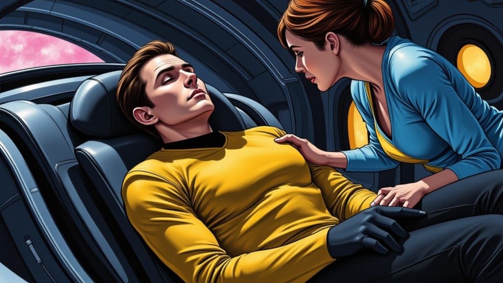 Spock Awakens: A Sci-Fi Comic Book Scene
