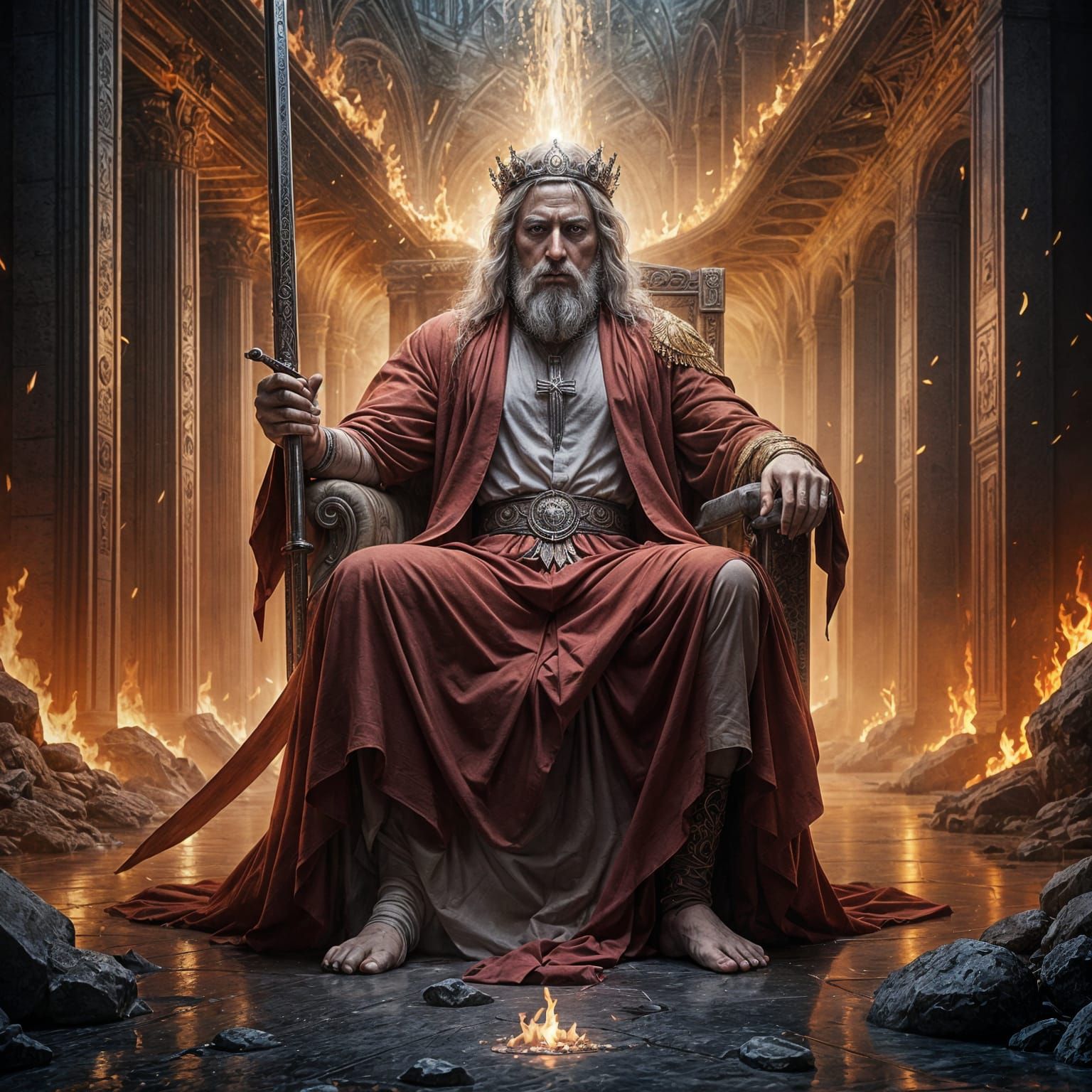 Messiah Enthroned in Fire and Righteousness