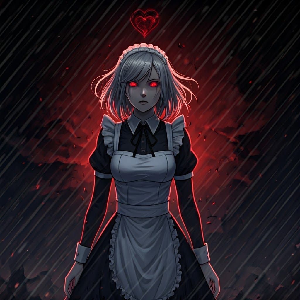 Haunting Portrait of a Woman in Gritty Style