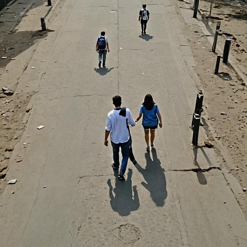 Couple Walking Together: A Study in Companionship
