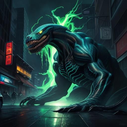 Venom Bursts From City Street: Concept Art
