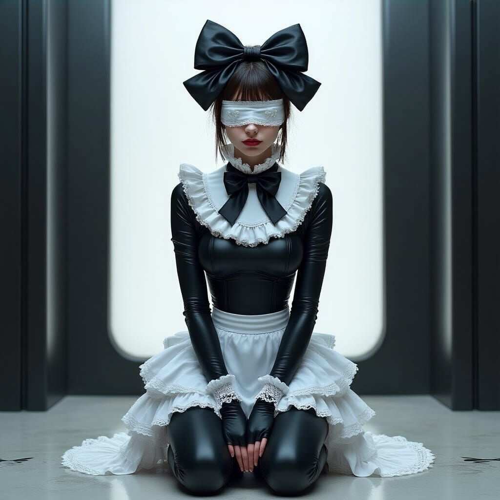 Blindfolded maid