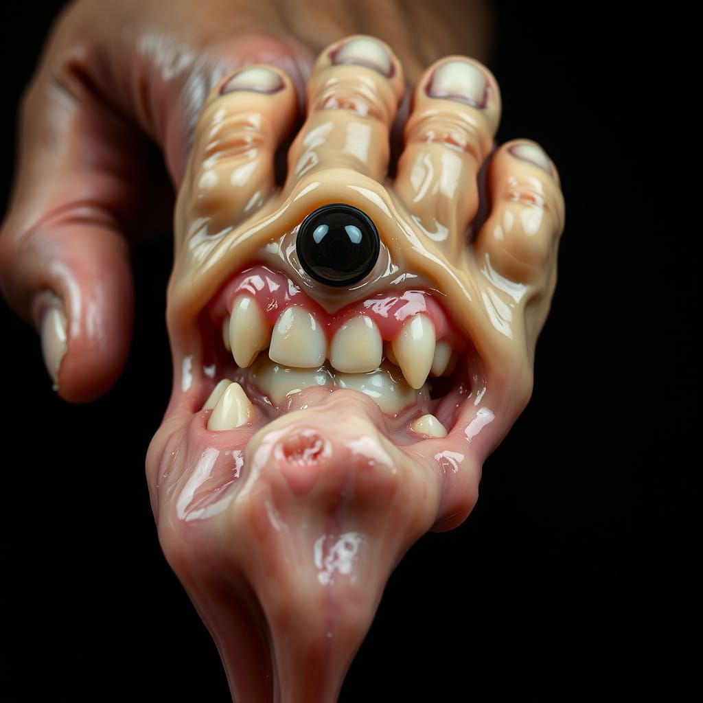 Grotesque Body Parts in a Dark, Disturbing Aesthetic