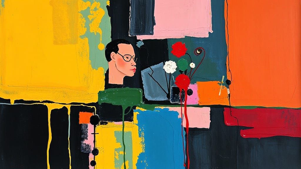 Abstract Aesthetic Digital Art Composition