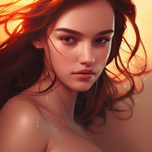 Bikini Portrait in Hyperrealistic Digital Art