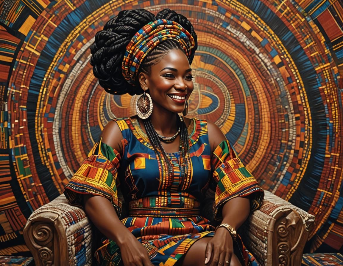 Joyful Portrait in African Dreamscape