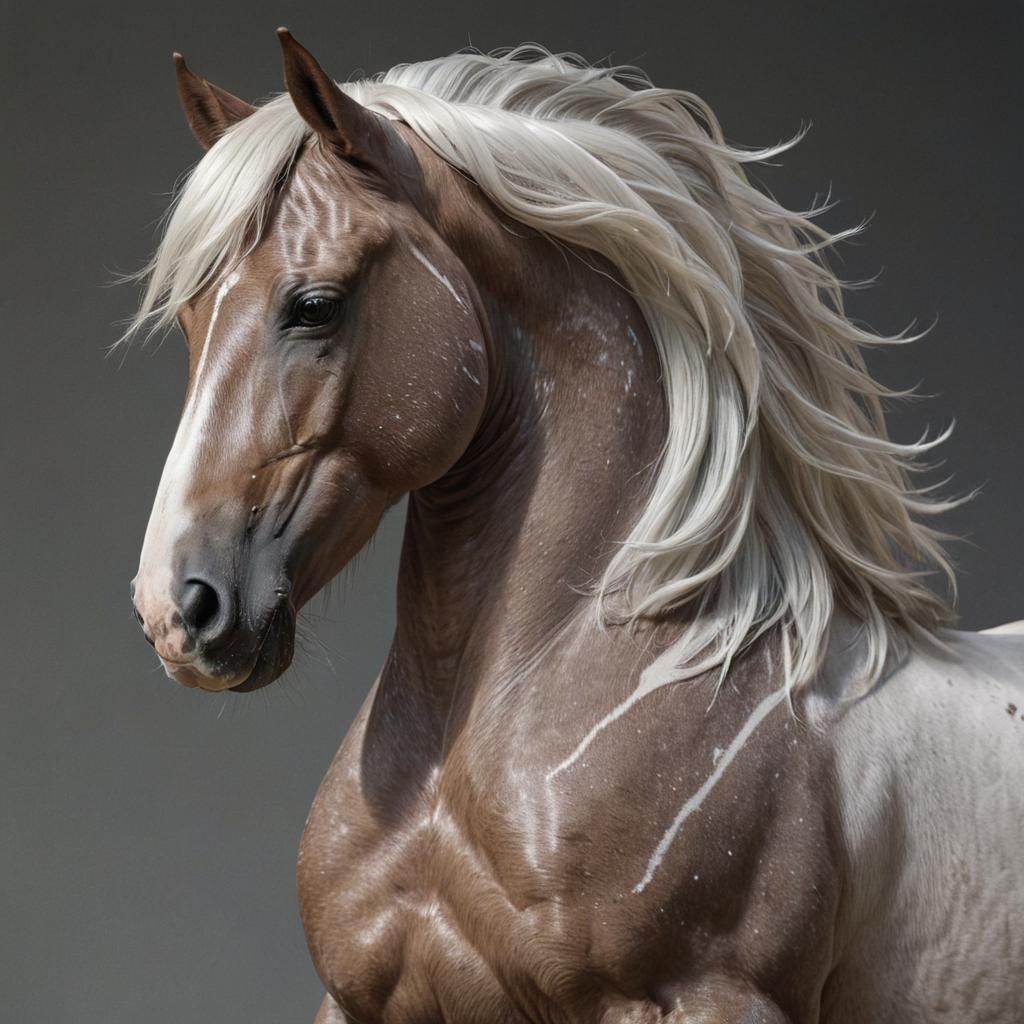 Hyperrealistic Centaur with Flowing Mane in Oil Painting Sty...