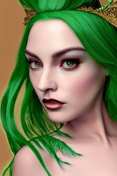 Hyperrealistic Catgirl Portrait in Oil Painting Style