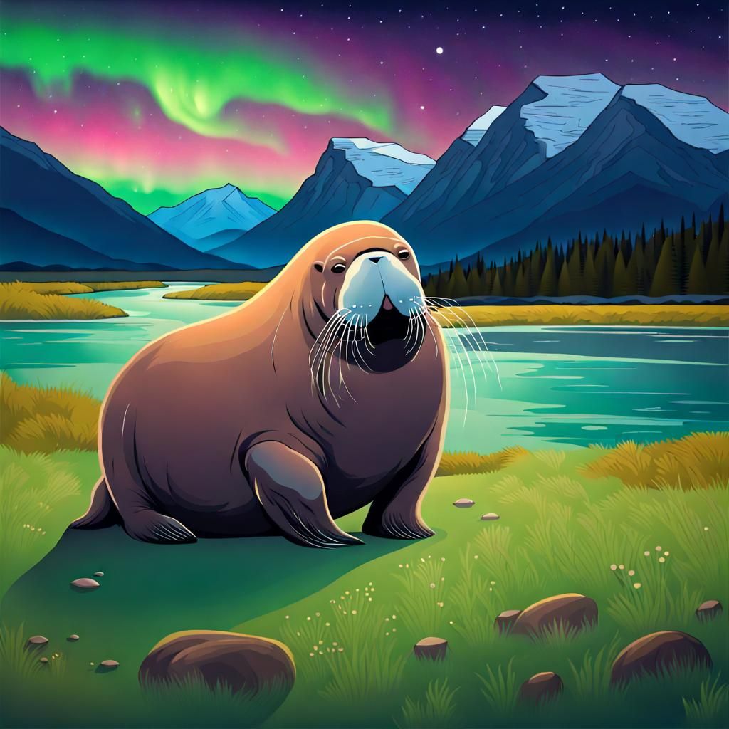 Pasture by Mountains (Walrus Edition)