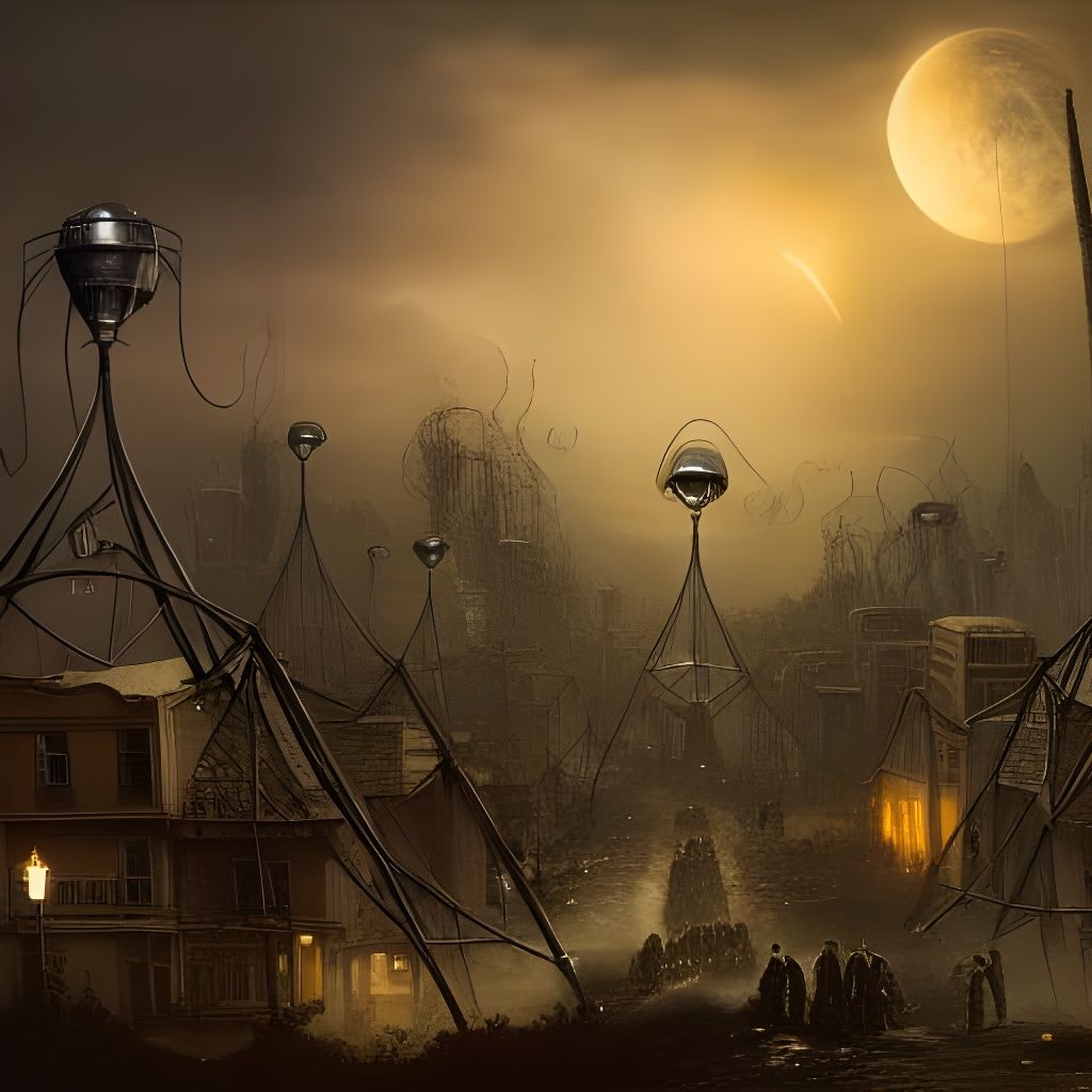 Victorian Village Under Alien Invasion: Retrofuturistic Art