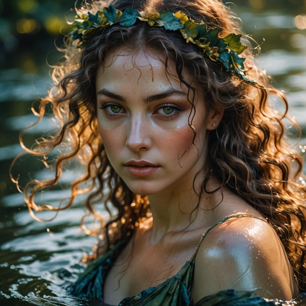 Ethereal Nymph Portrait in Fine Art Style