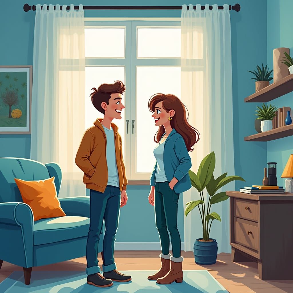 Couple Shares a Laughter-Filled Moment with Smart Home Devic...