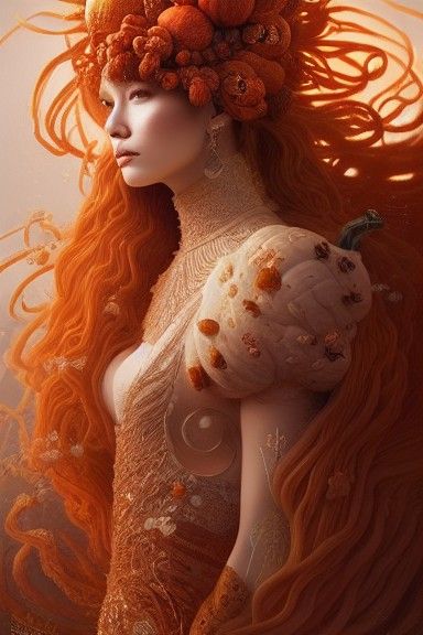 Pumpkin Spice Latte Portrait in Photorealistic Style