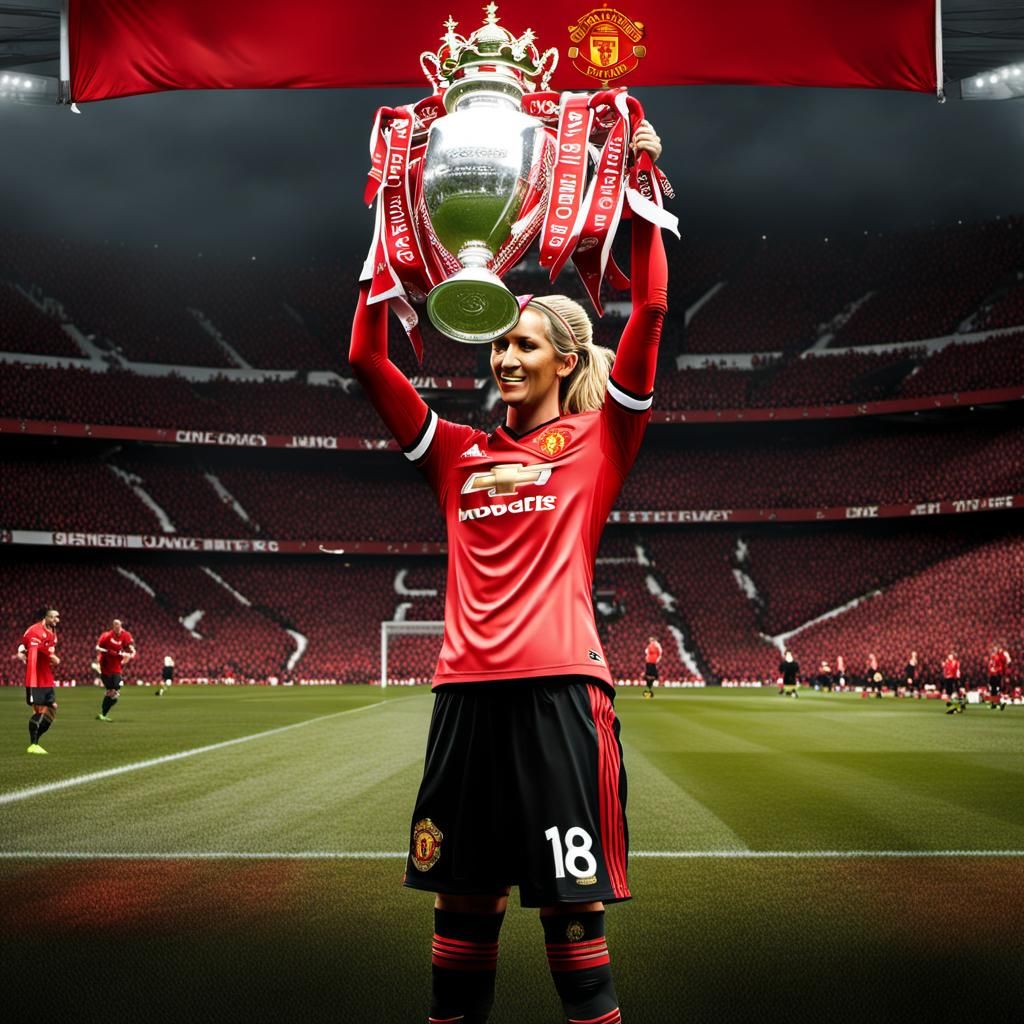 Manchester United Victory: Lifting the Premier League Trophy