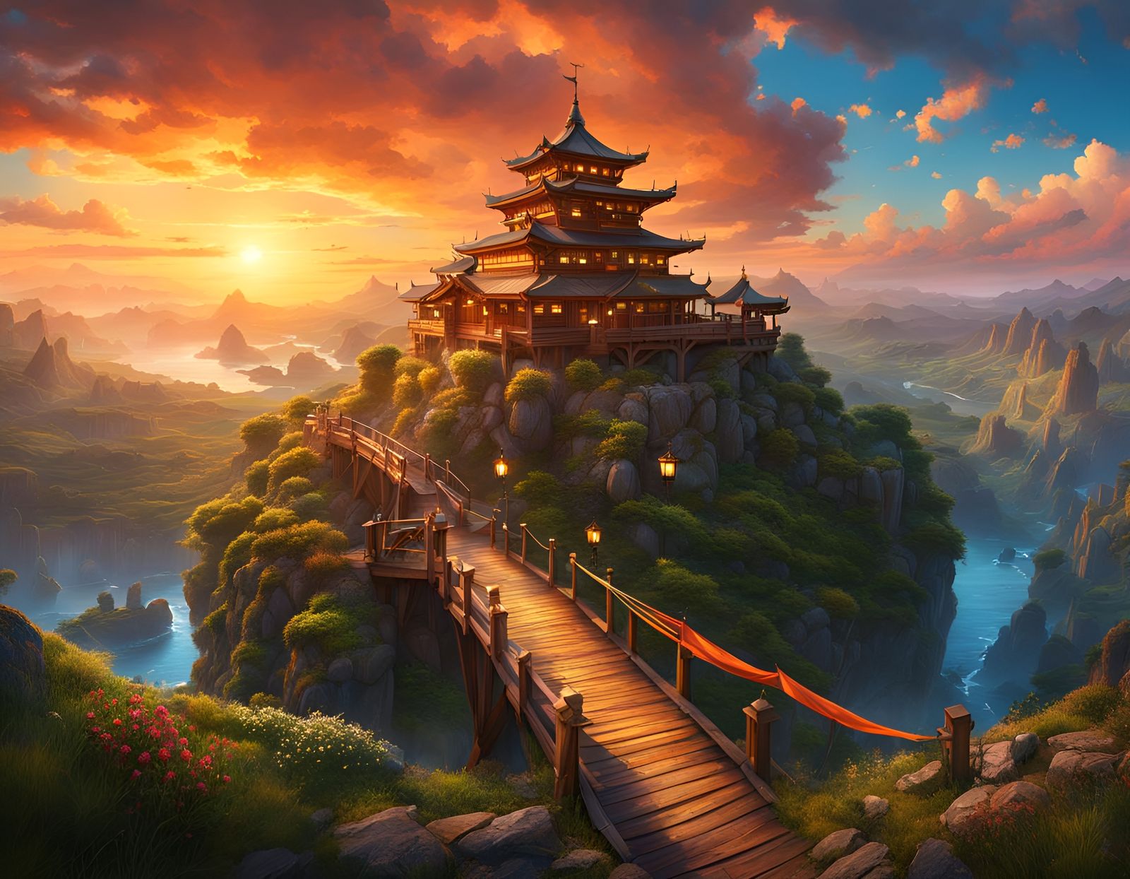 Fantasy Concept Art in Hyperrealistic Digital Painting