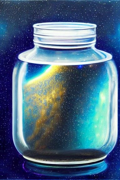 Milky Way in a Jar: Oil on Canvas