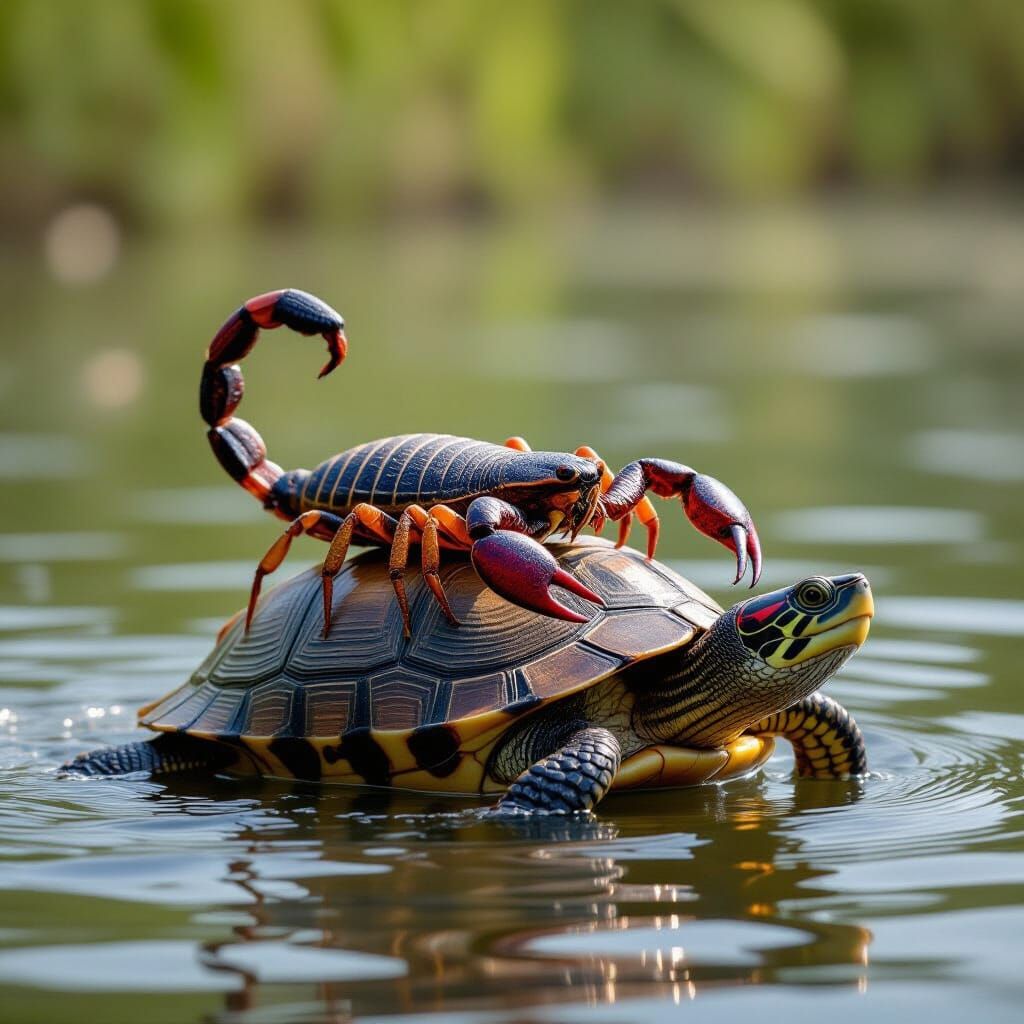 scorpion and the turtle