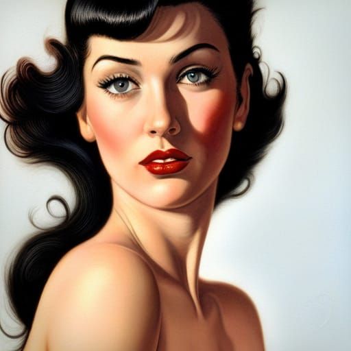 1950s Pin-Up Girl in Classic Style