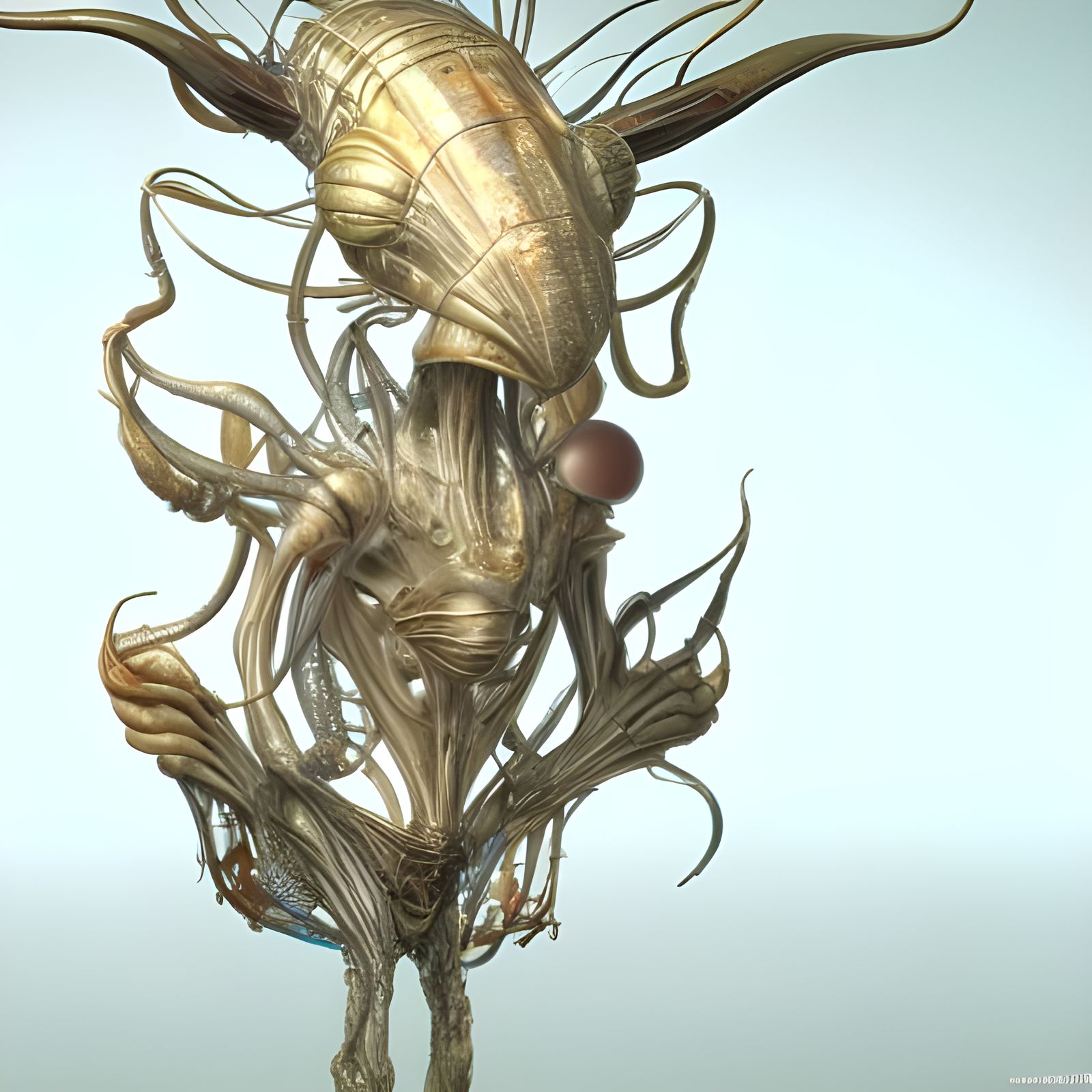 Ethereal Alien People and Pets in Dreamy Painting Style