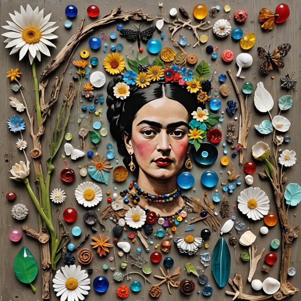 Surreal Mother's Day Eclipse in Frida Kahlo Style