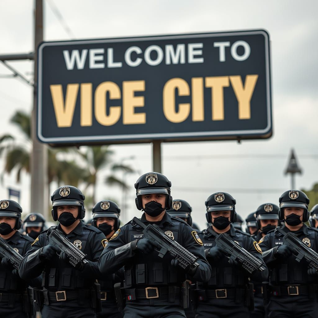 Cops with Guns in Vice City