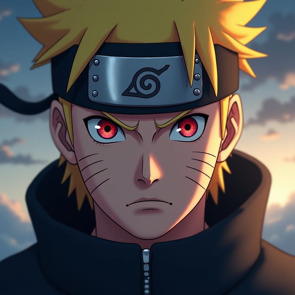 Naruto Uzumaki Rinnegan Portrait in Photorealistic Detail