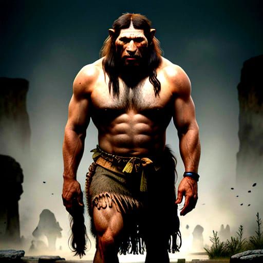 Ancient Primitive Man Reimagined in Art