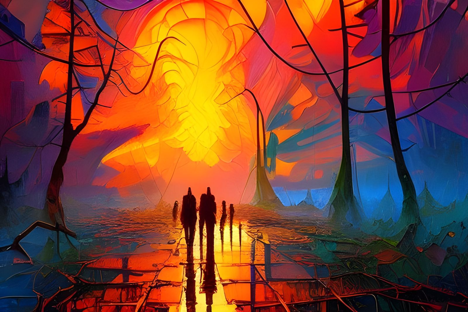 Dramatic Oil Painting of the End of the World