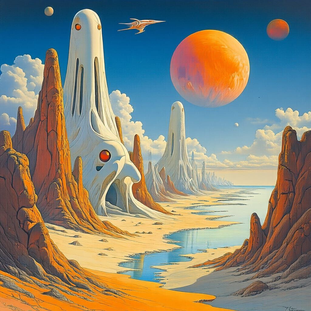 In the style of Roger Dean