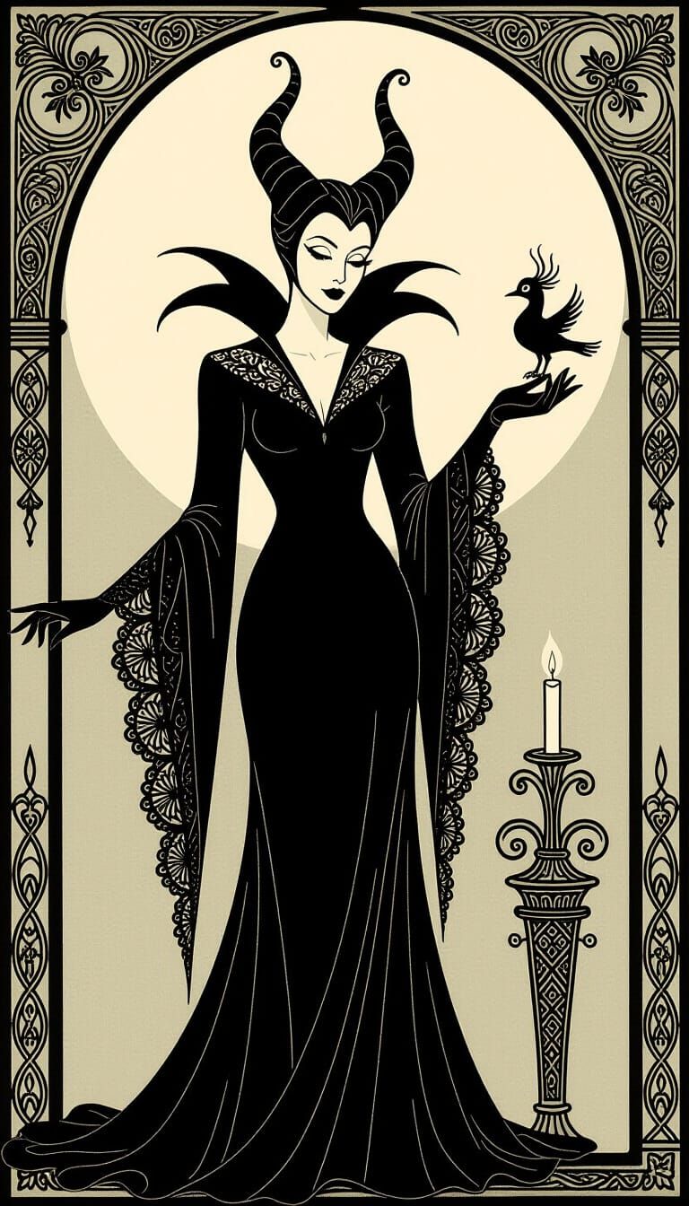 Maleficent Dressed in Black Lace