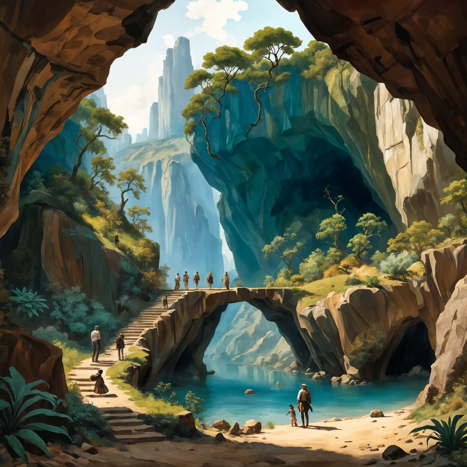 Indiana Jones Finds Cave Path in Naturalistic Style