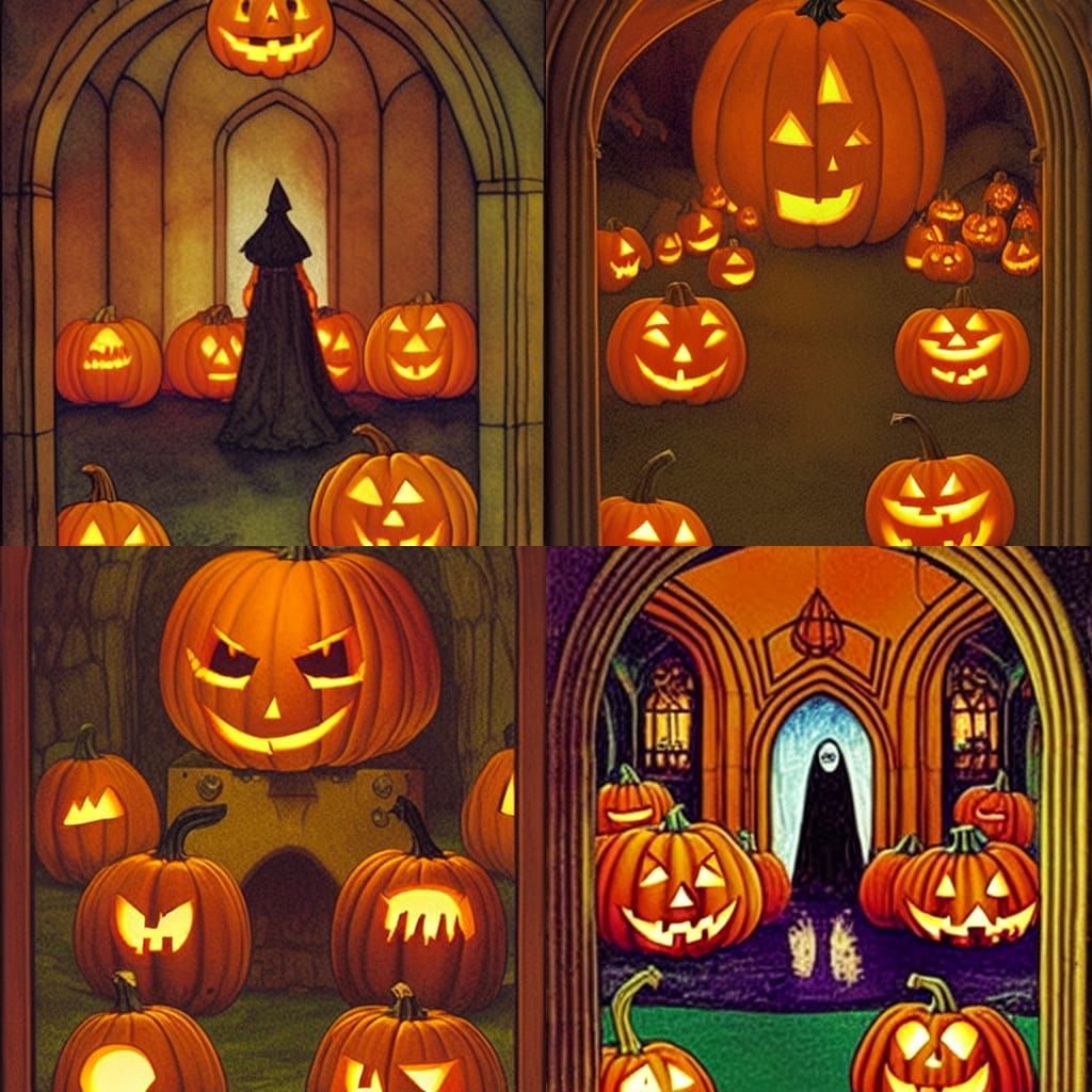 Halloween Pumpkins: Steampunk Caverns in Gothic Style