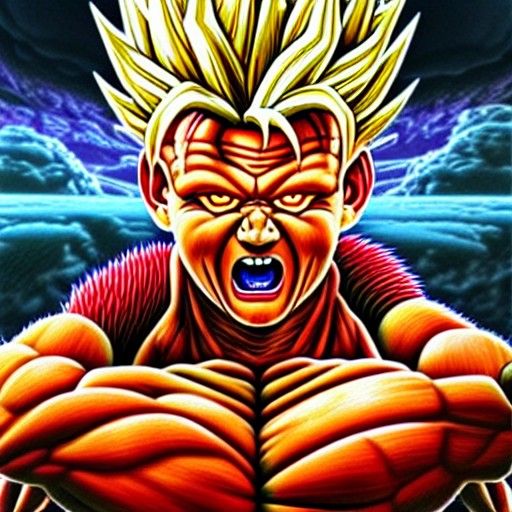 Super Saiyan Gordon Ramsay Digital Art