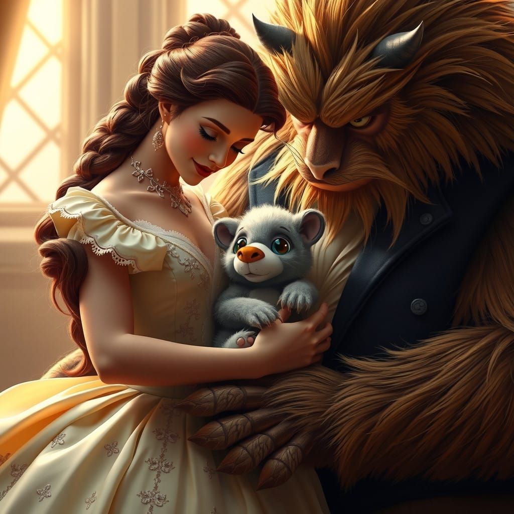 Tender Family Portrait in Warm Golden Light