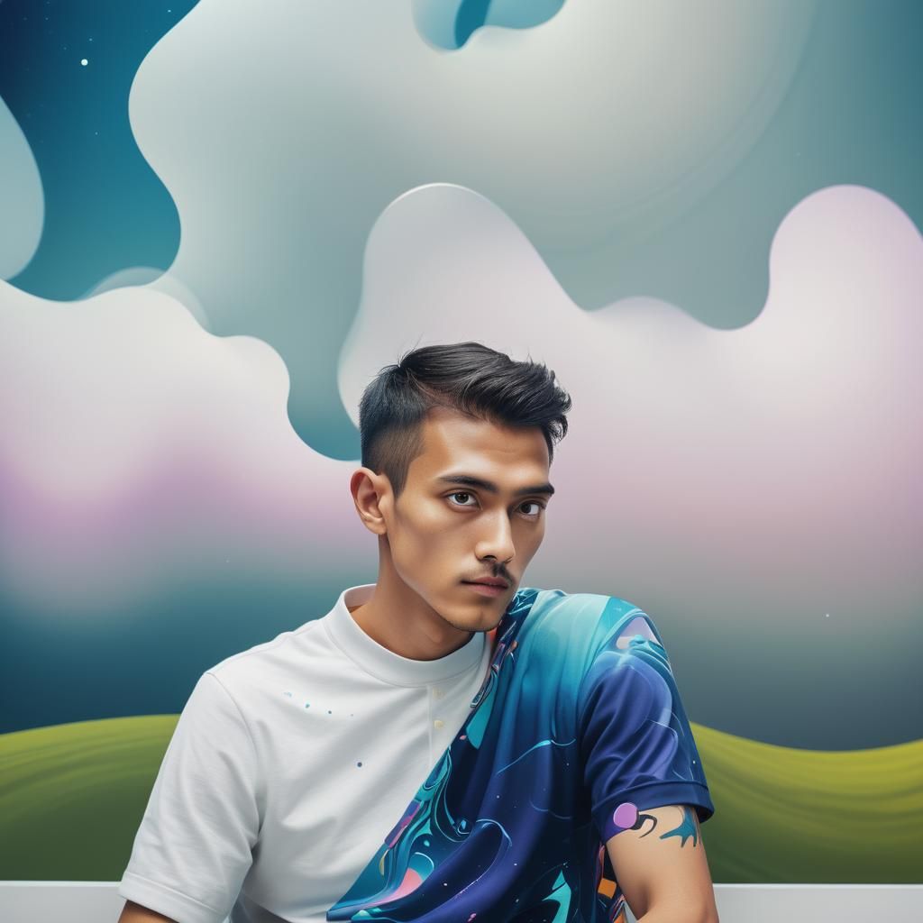 Vibrant Abstract Swirls in Digital Art Style