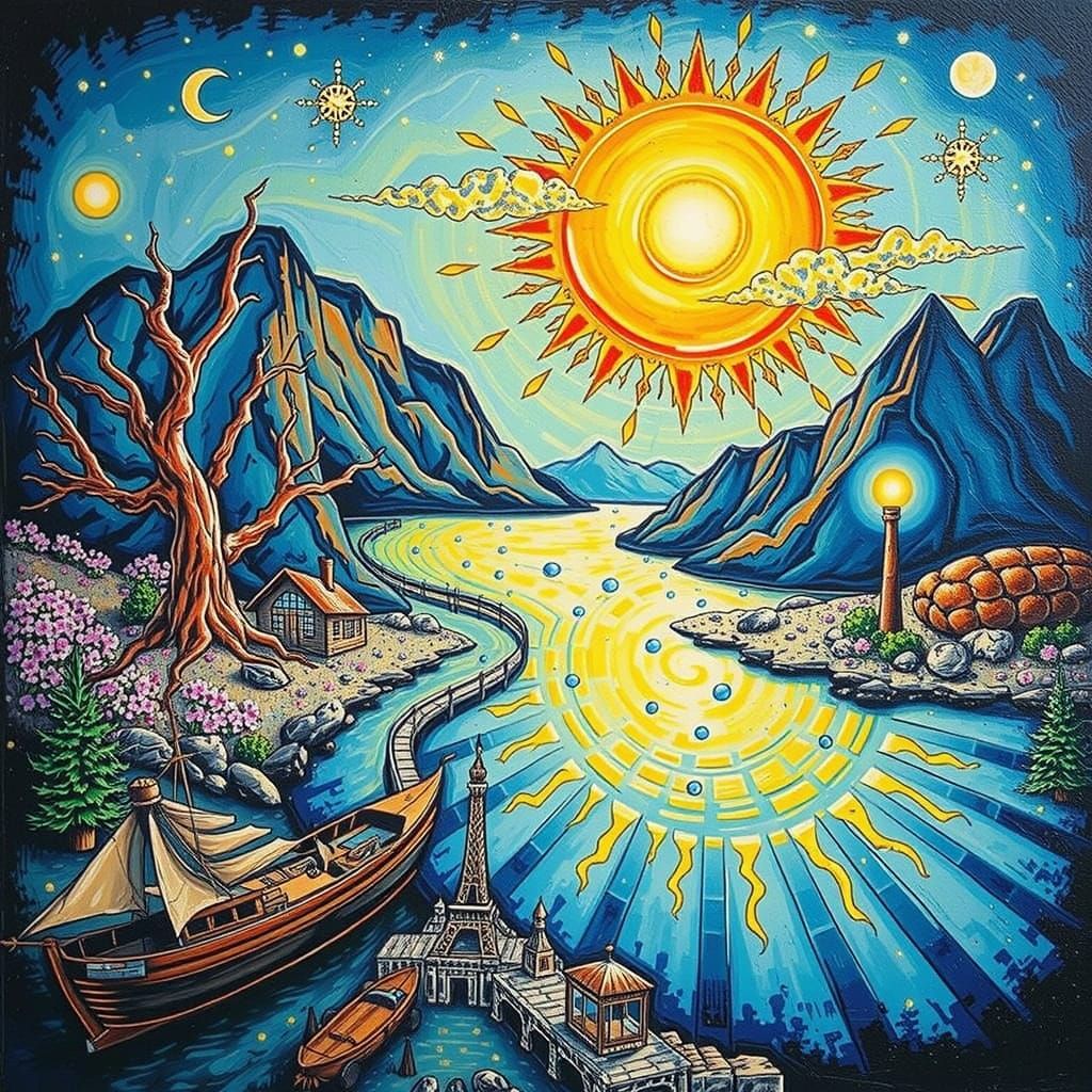 Vivid Masterpiece in Triadic Colors