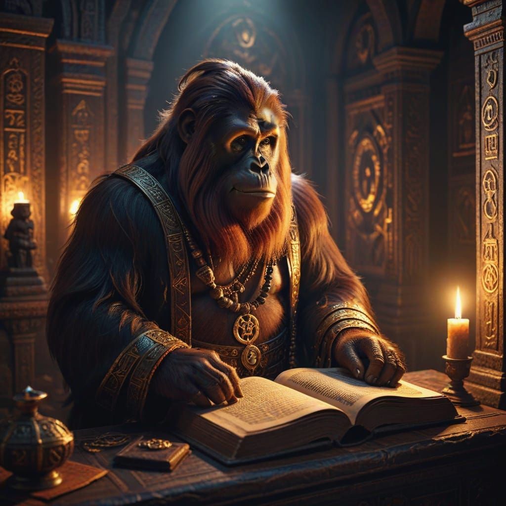 Darwinian Orangutan Occultist: A Visual Exploration