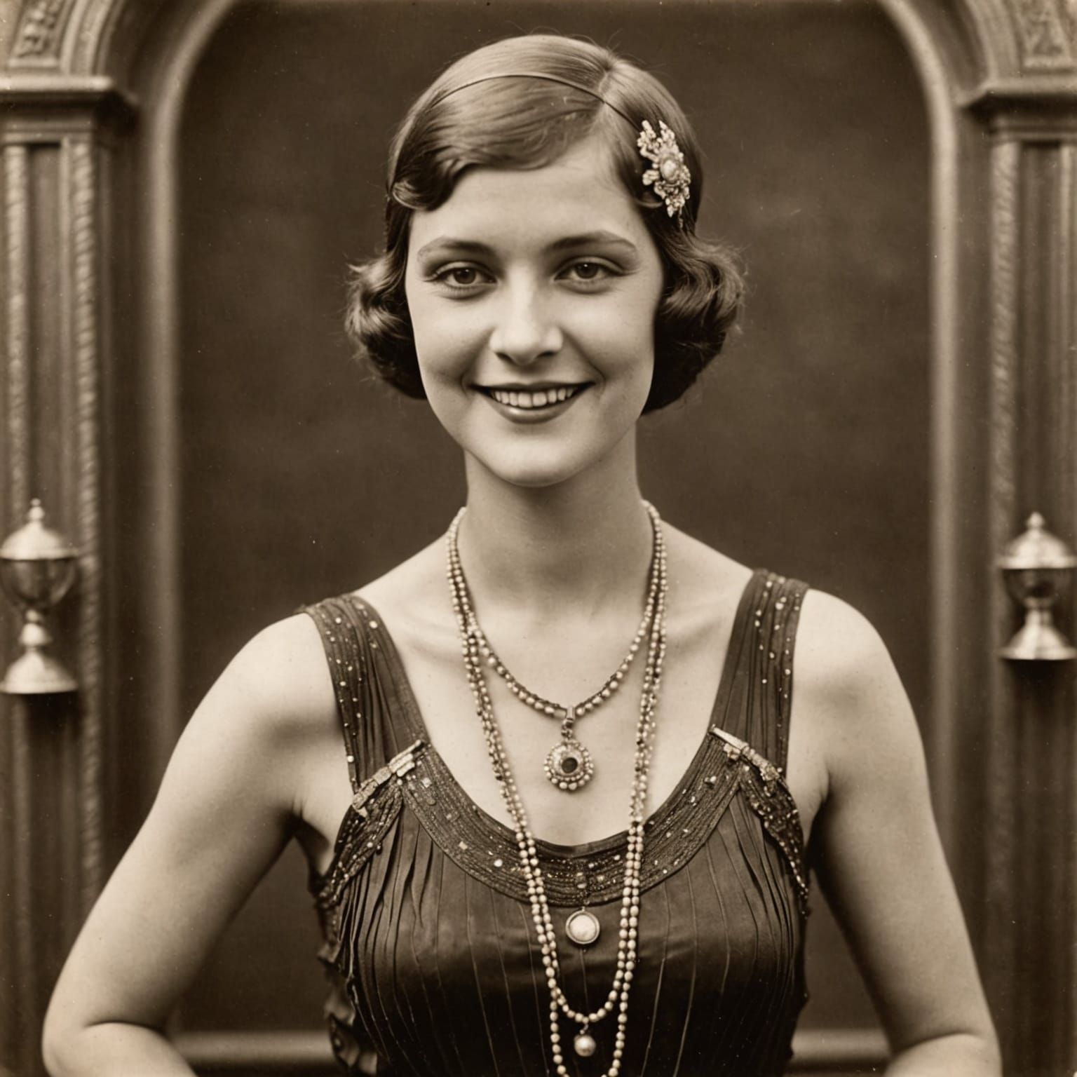 Vintage Flapper Goddess in Copper Eyes