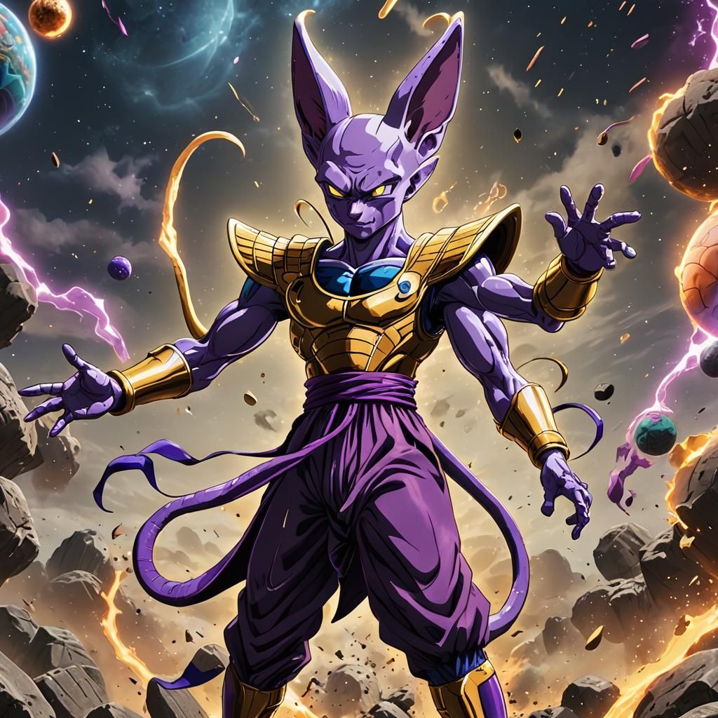 Beerus Hakai-shin State: Detailed Colorful Fan Art