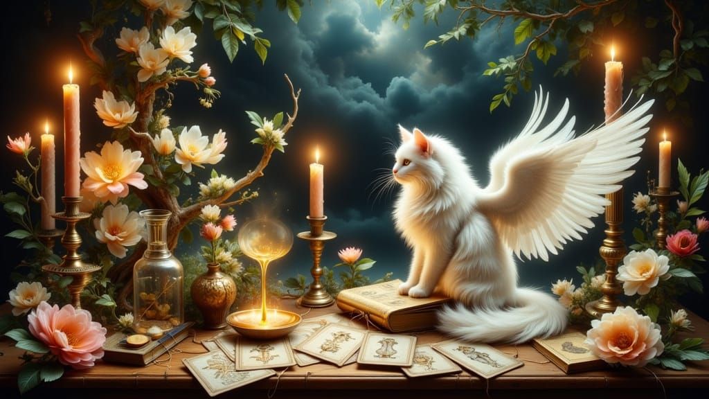 Angelic Tarot Cat