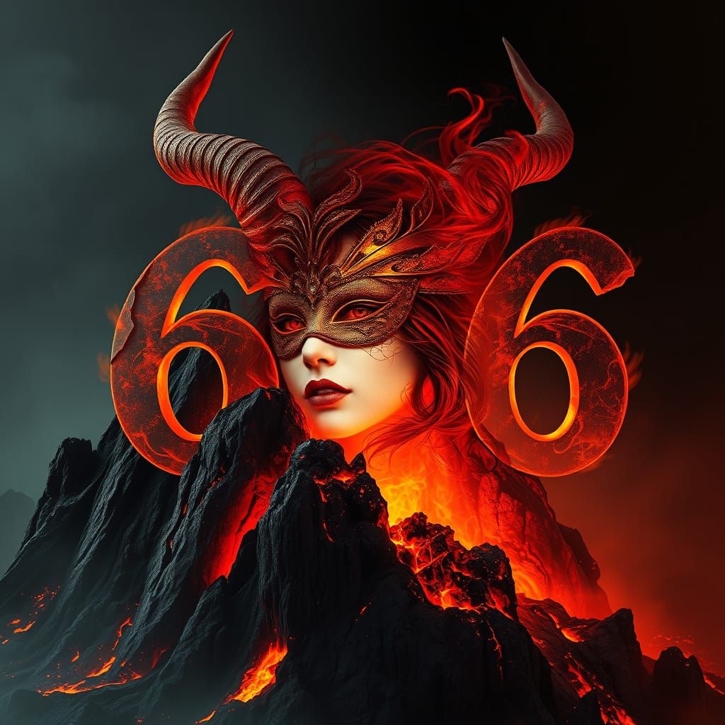 666  fiery female  demon