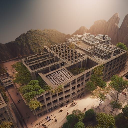 Detailed School Classroom Scene with Bokeh