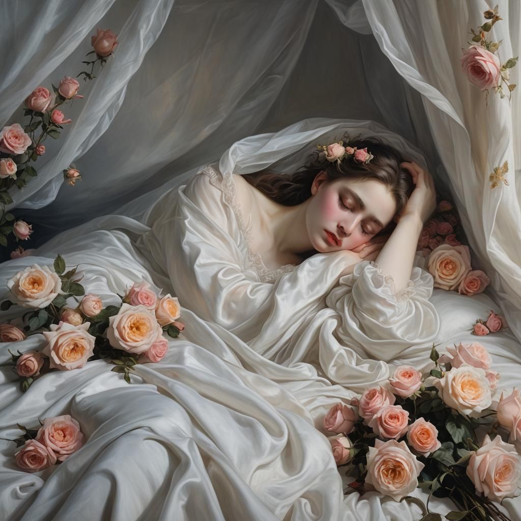 Dreamcore Asleep in Baroque Romanticism Style