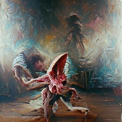 Demogorgon in Oil Painting Style