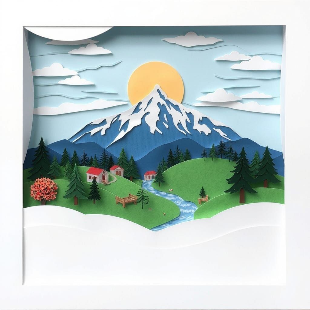 Paper Landscape: A Delicate and Vibrant Creation