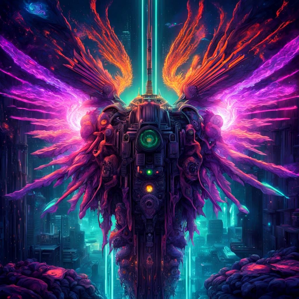 Biomechanical Phoenix Ascending from Black Hole