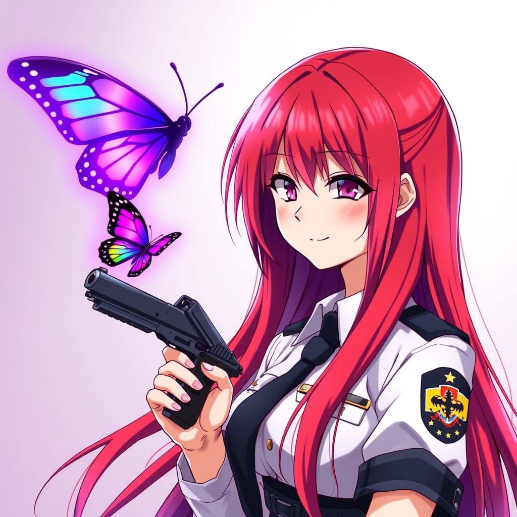 Heroine's Dark Descent into Villainy in Vibrant Anime Style