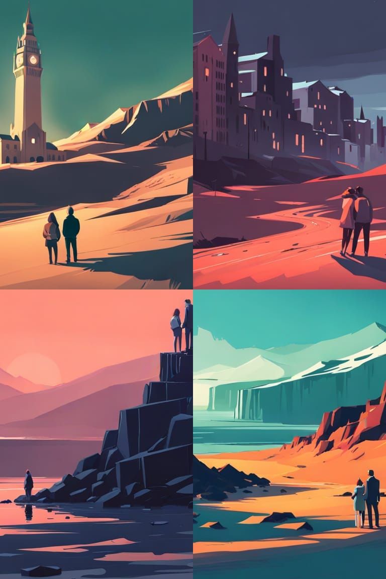 Atey Ghailan Style AI Art: Character Concept