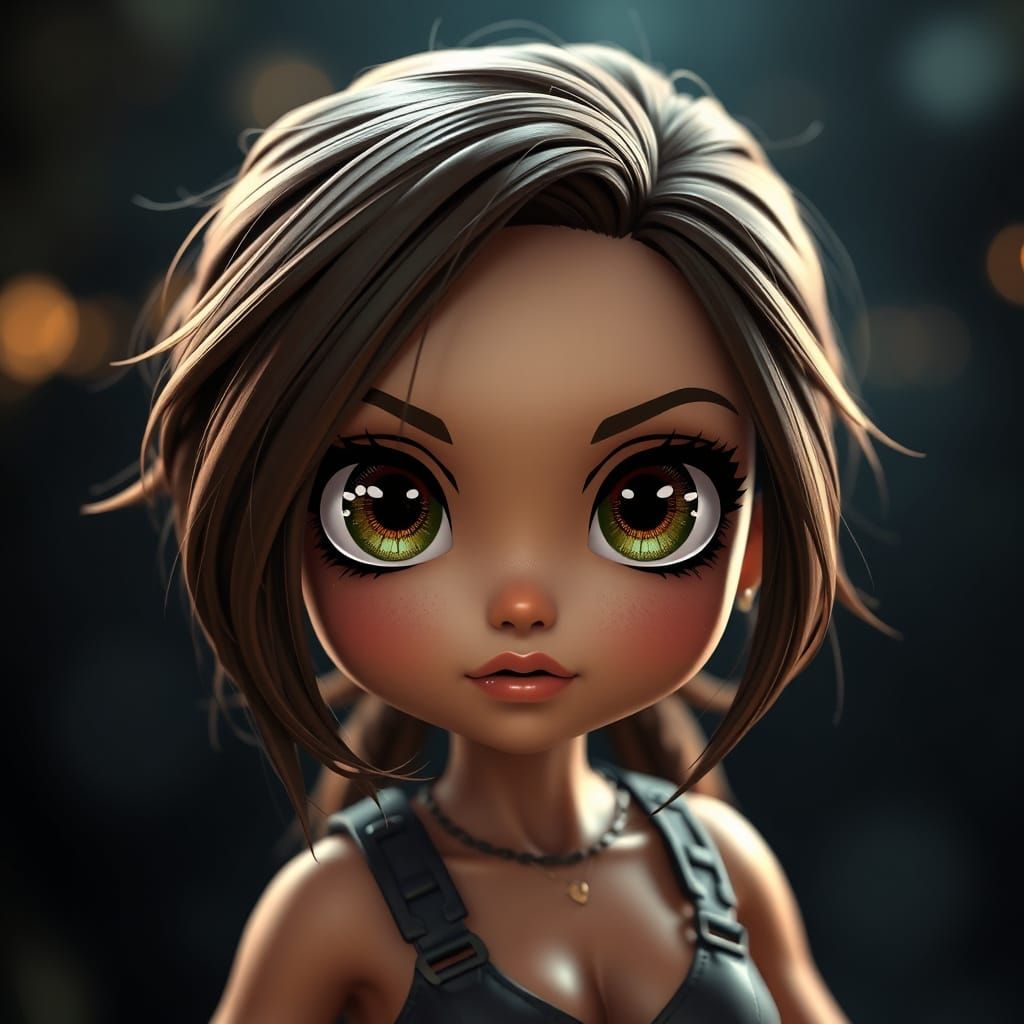 Chibi Angelina Jolie as Laura Croft